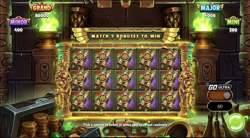Wrappin' More Gold - siatka Collect & Win z rosnącą mumią