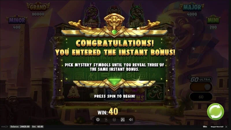 Wrappin' More Gold - uruchomienie wbudowanej rundy